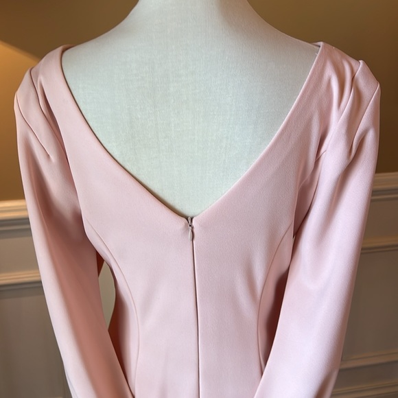 Betsy & Adam Draped Shell Pink MOB Dress - Picture 5 of 13